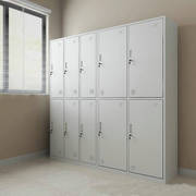 新更衣柜铁皮文件柜储物柜 带锁钢制浴室宿舍 1800*850*390mm