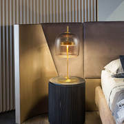 北欧简约创意客厅小台灯 现代床头LED卧室书房样板房酒店玻璃台灯