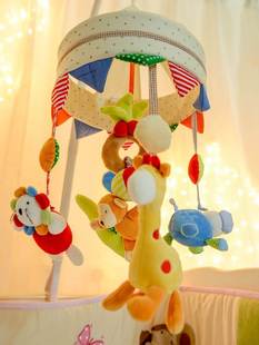 电动旋转婴儿床音乐床铃新生儿玩具悬挂式防斜视布艺挂件成品宝宝