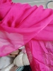 玫红色真丝雪纺百分百桑，蚕丝真丝围巾，真丝连衣裙面料每一米价格