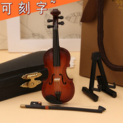 迷你小提琴模型摆件手工制作胸针娃娃小乐器男女朋友生日礼物