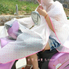 时尚波点电瓶车单人雨衣自行车电动车薄款半透明小清新可爱雨披女