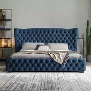 意式轻奢布艺床1.8米双人床，现代简约婚床高端软床布床设计师