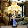 欧式卧室床头灯创意客厅北欧公主美式婚房装饰田园复古陶瓷台灯