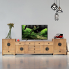 古朴年代实木电视柜整体，组合老松木家具简约新中式多功能储物