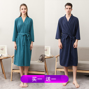情侣装睡袍一对2021年一男一女，夏季吸水速干夏款薄款浴袍睡衣
