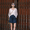 梦的马夏季波(夏季波)西米亚镂空罩衫，针织薄款防晒长袖宽松慵懒小众设计