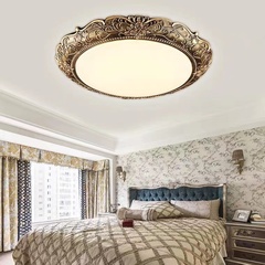 欧美式复古家用房间led灯具简欧圆形仿古卧室主卧节能灯饰