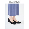 ORTR女鞋纯色简约气质百搭单鞋大码外穿通勤圆头方跟粗跟高跟鞋女