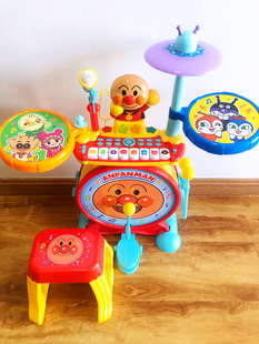 出口日本儿童音乐电子琴键，鼓架带凳子，伴奏豪华敲打玩具礼物