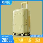 漫游行李箱拉链款，拉杆箱轻便登机手提皮箱旅行箱子20寸24男女