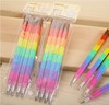 积木铅笔 可拆装 创意彩虹铅笔 免削 多功能 子弹头 铅笔 4支装