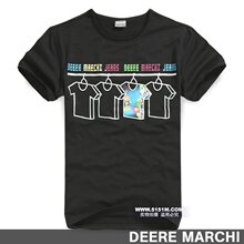 【5折】DEERE MARCHI莱卡时尚达人最爱款式男士短袖T恤YR020黑
