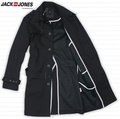 JACK JONES 2010春季官方主打经典单排扣长款风衣外套－黑色
