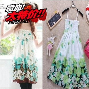清仓新款春装2012韩版女装碎花蕾丝吊带雪纺气质连衣裙夏季<span class=H>阿依莲</span>