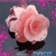 粉色花花韩款压克力漂亮彩钻发圈HFS8006