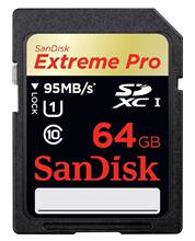 SanDisk Extreme pro SDXC 64GB极速闪存卡95MB/S UHS-1 正品