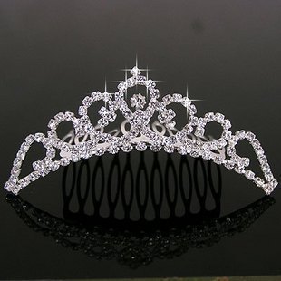  H032 缀好饰品 韩国头饰 皇冠发饰 水钻插梳 发梳新娘 结婚饰品