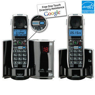 美国通用DECT 6.0 GE 28821数字应答录音双无绳电话机