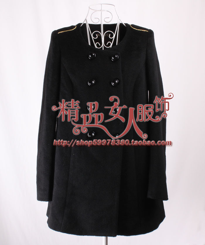 特价正品<span class=H>欧时力</span>/ochirly双排扣大衣外套1106051330