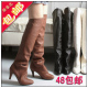 特价包邮！VIVI推荐韩版翻折多穿法性感过膝<span class=H>靴子</span>长筒靴高跟女靴