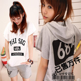韩装99元3件包邮百搭女装夏装衣服斗篷领新品2010新款韩国韩版t恤