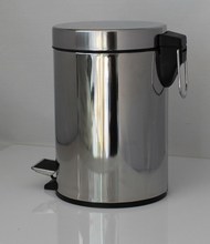 真品不锈钢脚踏式垃圾筒3L 5L 8L迷你垃圾筒 带盖子 卫生整洁