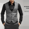  MENS THINKING 英伦风范灰色气质修身款西服马甲