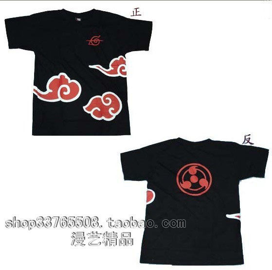 火影衣服/火影忍者衣服/火影刃者T恤/火影红云T恤/晓组织T恤