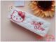 Sanrio正版Hello Kitty菱形格纹红蝴蝶结系列长方笔袋化妆包
