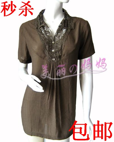 高透气棉麻衫气质妈妈装中老年服装妈妈的衣服大码女装夏装夏季