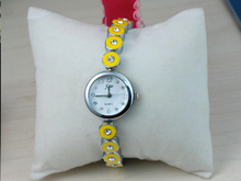 Versión coreana de la cinta amarilla con el poder de la moda de la temporada MM debe señoras calientes reloj pulsera