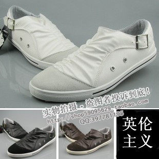 dior 鞋男英伦休闲鞋皮鞋韩版迪奥 男鞋 韩国原创褶皱休闲鞋  男鞋 子