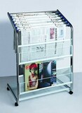 金文晋K-31C书报架 报刊架 2层杂志架/展示架 6报夹报纸架 资料架