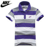NIKE/耐克 条形多色 全棉翻领男式<span class=H>短袖T恤</span> 换季特惠价 原价78