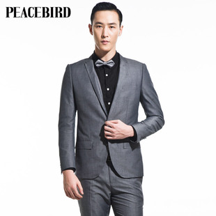  太平鸟新款 西服男套装 正品西装绅士正装羊毛80111155008