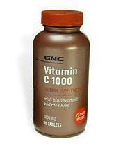  到货啦！美国GNC玫瑰果VC 维生素C 1000mg 缓释90片含类黄酮