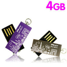 必恩威PNY专卖 双子盘 4GB 4g U盘 旋转 巴黎系列 浪漫 情人礼物
