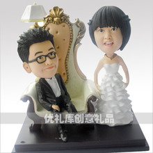 优礼库定制软陶人偶 软陶公仔 结婚礼物 真人公仔陶瓷公仔 Z50