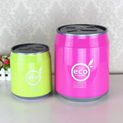 时尚创意可乐罐式垃圾桶卫生间厨房客厅塑料易拉罐家用自动翻盖桶