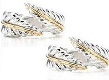 Tiffany | anillos par de plumas | un precio par | apertura del anillo | 20726