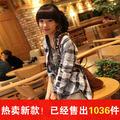 2010秋装新款 韩版公主 女装 长袖格子 长袖衬衫