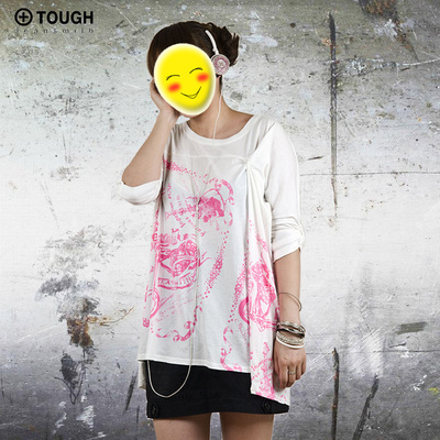 39折代购<em>TOUGH</em>正品<em>女装</em>女式七分袖<em>休闲</em>宽松