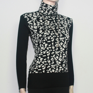 淘宝网新款<em>中年</em>羊毛衫高领<em>毛衣</em>两<em>反领</em>女装短款