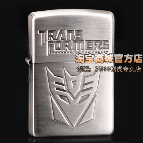 ZIPPO 打火机 正品 纯银变形金刚狂派标志威震天