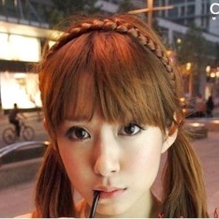 228韩国金泰熙同款麻花辫子假发发箍/宽发卡发带 宽边头箍