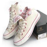 <span class=H>2010新款</span>converse 匡威帆布鞋新百年纪念翻折两用系列米粉色高帮
