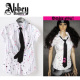 专柜同步原单Abbey Dawn艾薇儿 摇滚风格喷漆彩绘短袖衬衫