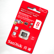 正品Sandisk闪迪 8G TF卡 MicroSD Class4 手机内存卡储存卡 包邮