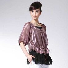 2010夏新款女装/品牌正品/两件套/日式雪纺裙/中袖雪纺衫上衣MY